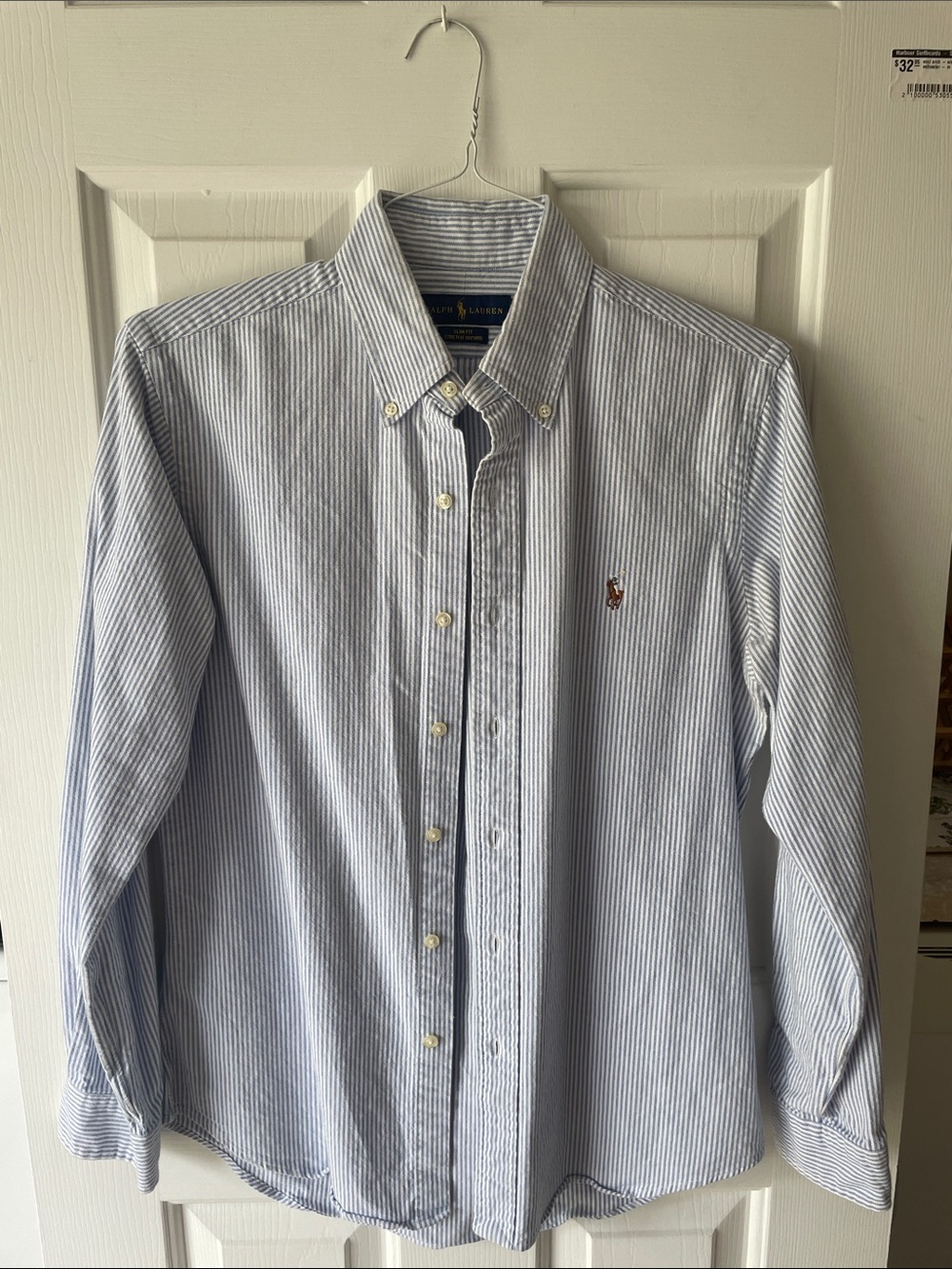 Polo by Ralph Lauren Light Blue & White Pinstripe Button-Down Shirt